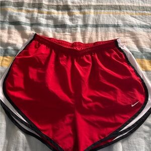 Nike Women's Red and Black Athletic Shorts